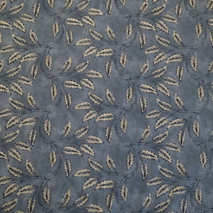 Organic Modern Fabric Neutral Foliage Print Designer Drapery Yardage Botanical Pattern Home Decor Linen Dark Charcoal Curtain Panel Fabric image 5