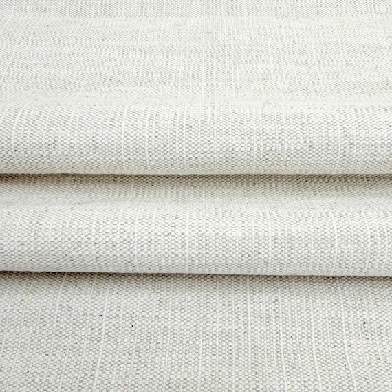 Cotton Linen Neutral Beige Fabric Medium Weight Craft Textile DIY Sewing Projects Backing Material for Pillows Home Decor Projects