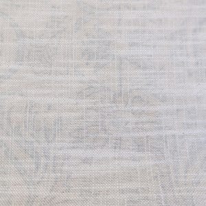 May include: Close-up of a light-colored fabric with a subtle grid pattern. The fabric appears to be woven, with a slightly textured surface. The color is a soft off-white, with hints of gray and beige, creating a neutral and versatile textile.