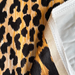 Leopard Print Velvet HighEnd Wild Feline Patterned Large Scale Exotic Textile Designer Jaguar Home Decor Upholstery Fabric Yardage Bulk image 3