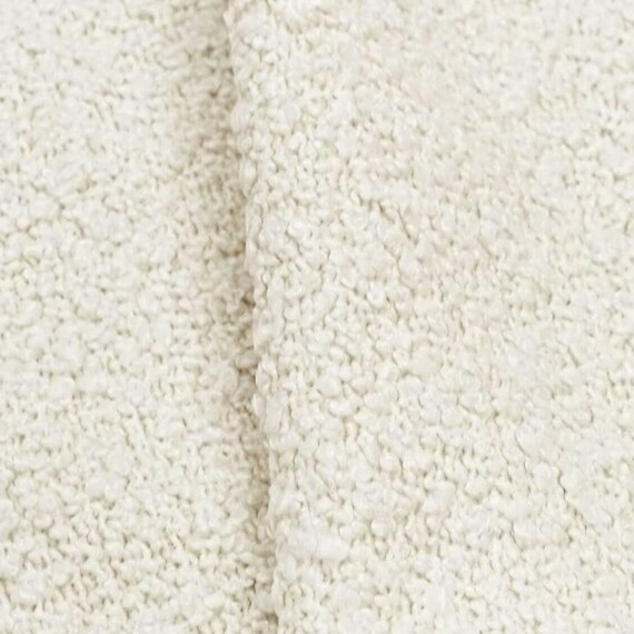 Boucle Fabric Off White Loopy Upholstery Fabric Natural Nubbly Textured Textile Chunky Chair Furnishing Material High Performance Upholstery