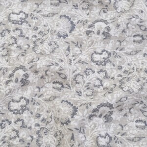 Taupe Gray Small Scale Print Fabric Winter Neutral Designer Botanical Pattern Home Decor Sewing Cotton Grey Tone Floral Fabric Medium Weight image 6
