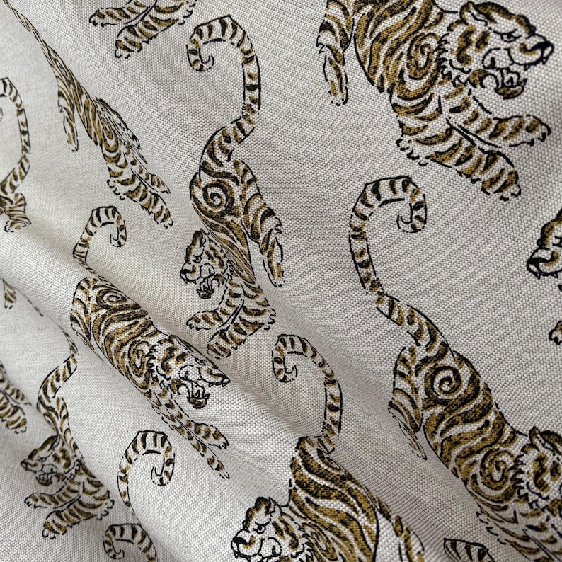 Upholstery Fabric Drapery Fabric Lampshade Fabric Pillow Fabric Custom Lampshade Material Decorative Pillow Fabric Window Treatment Fabric Furniture Fabric Tiger Print Animal Print