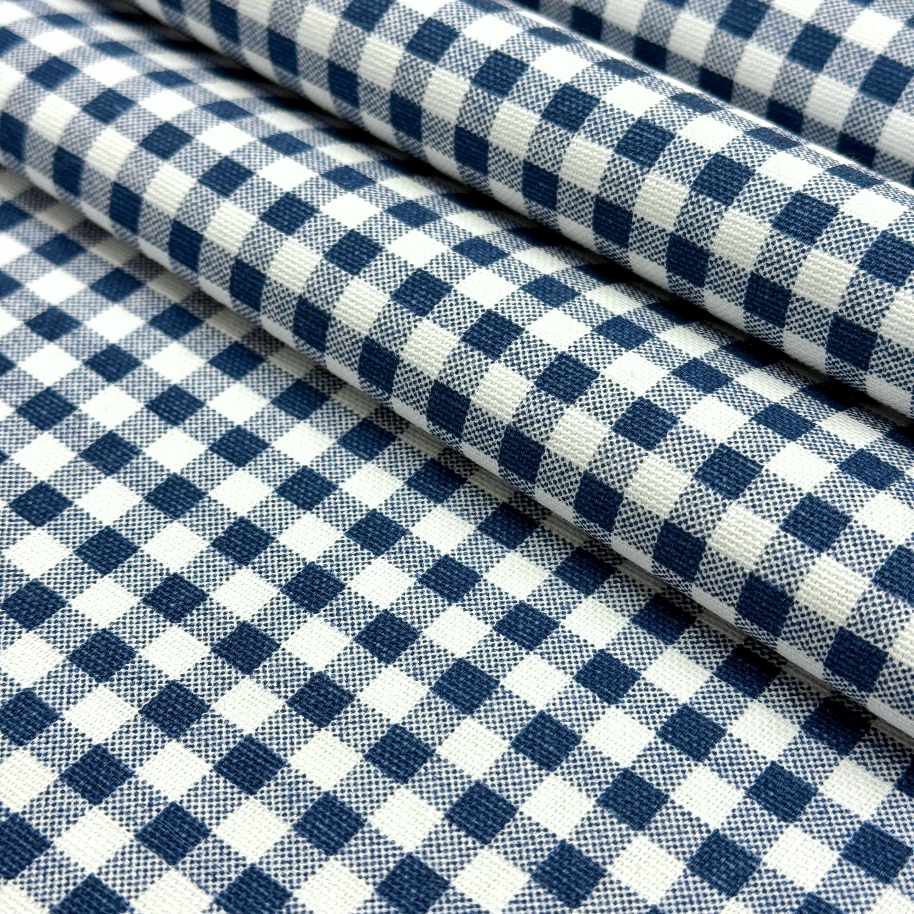 Gingham Cotton Fabric by the Yard Checkered Table Linen Textile Plaid ...