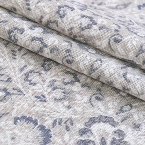 Taupe Gray Small Scale Print Fabric Winter Neutral Designer Botanical Pattern Home Decor Sewing Cotton Grey Tone Floral Fabric Medium Weight image 7