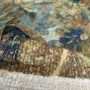 Moody Foliage Upholstery Fabric Dark Mocha Botanical Leaves Distressed Designer Textile Vintage Inspired Print Furniture Textured Material image 8