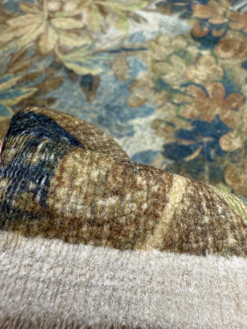 Moody Foliage Upholstery Fabric Dark Mocha Botanical Leaves Distressed Designer Textile Vintage Inspired Print Furniture Textured Material image 8