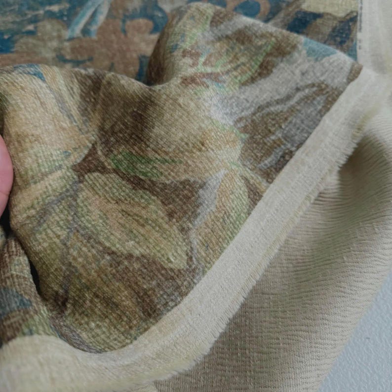 Moody Foliage Upholstery Fabric Dark Mocha Botanical Leaves Distressed Designer Textile Vintage Inspired Print Furniture Textured Material image 3