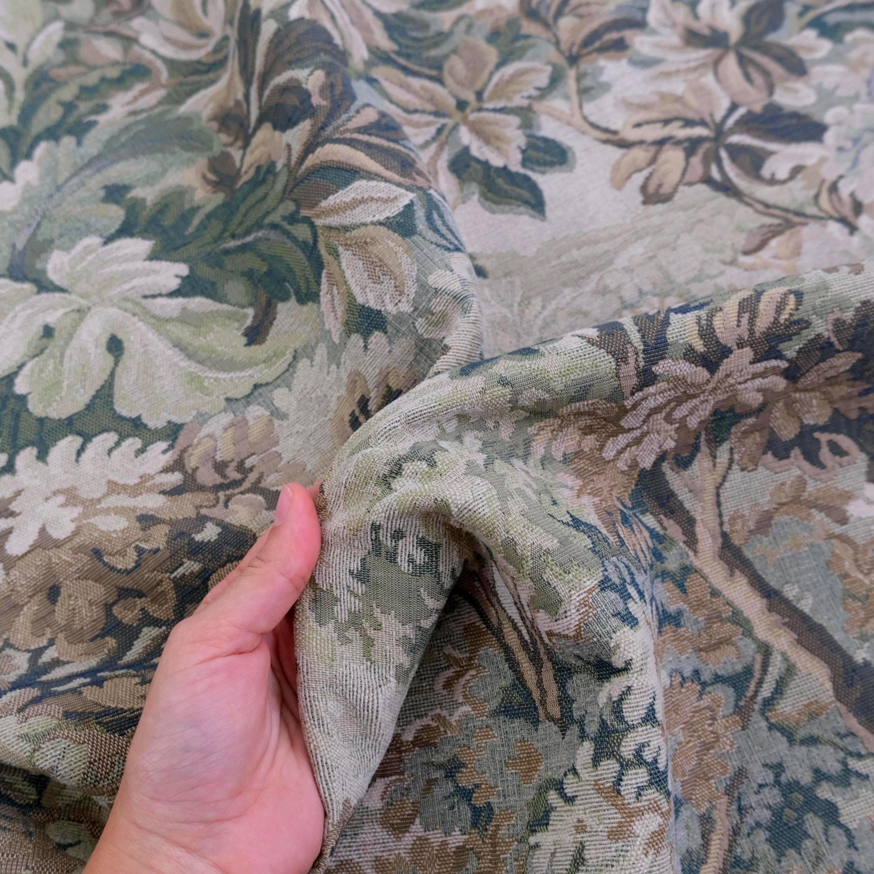 Mystic Sage Upholstery Fabric Tapestry Designer Fabric Botanical Woven