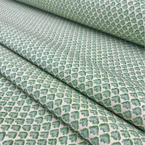 Green Botanical Fabric by Yard Leaf Print Classic Garden Textile Designer Home Decor Heavy Upholstery Drapery Sewing Slub Linen Material