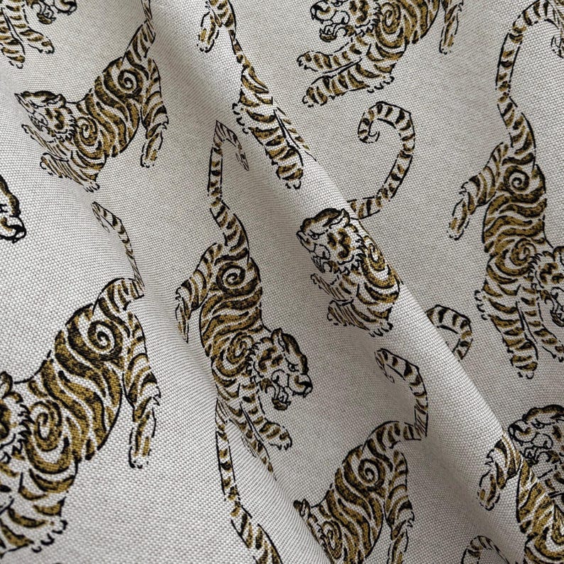 Maximalist Decor Fabric Eclectic Home Decor Fabric Tiger Print Fabric Animal Print Fabric DIY Home Project Material Statement Piece Fabric Bold Pattern Fabric Interior Design Fabric