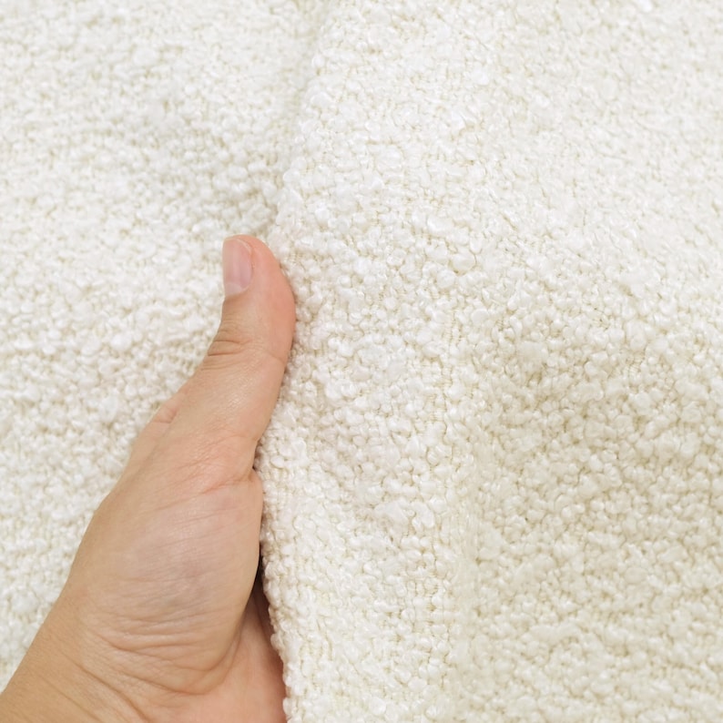 Off White Loopy Upholstery Fabric