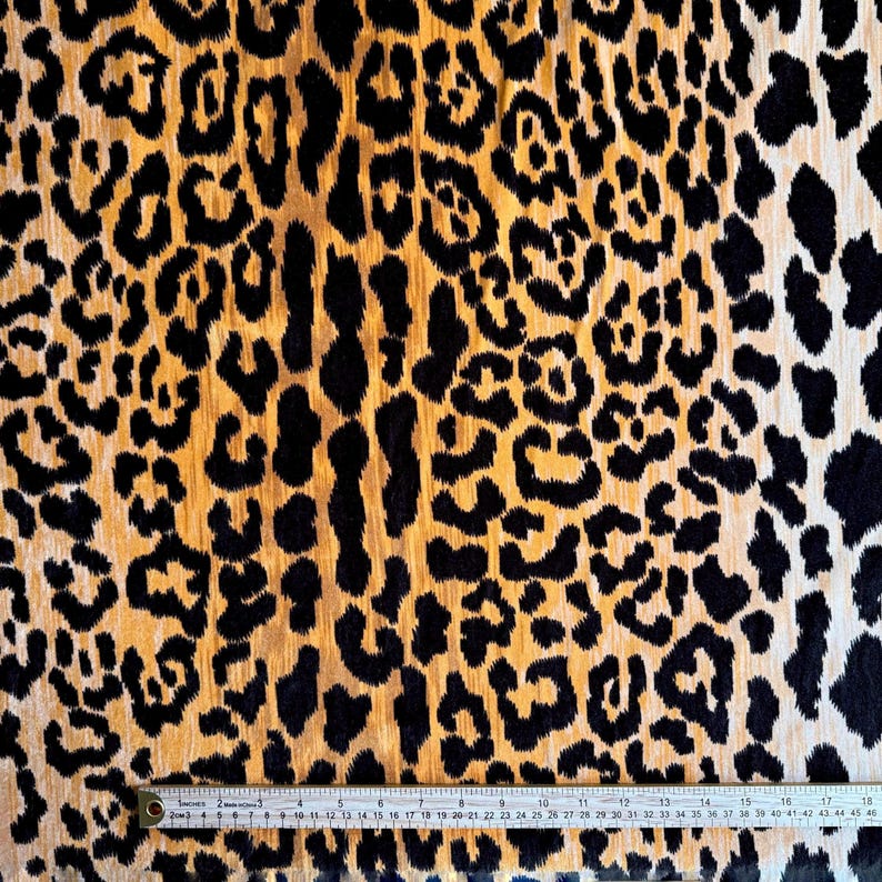 Leopard Print Velvet HighEnd Wild Feline Patterned Large Scale Exotic Textile Designer Jaguar Home Decor Upholstery Fabric Yardage Bulk image 9