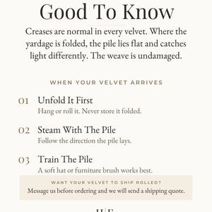 The image is a single, unbroken image that contains text. It does not depict multiple images or show any specific actions. The text is in English and provides information about the properties of cotton velvet.