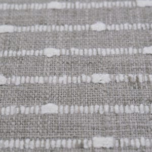 Greige Striped Fabric Woven Texture Chunky Creamy Grey Slubby Hobnail Stripe Weave Pattern Modern Home Upholstery Drapery Warm Gray Material image 5