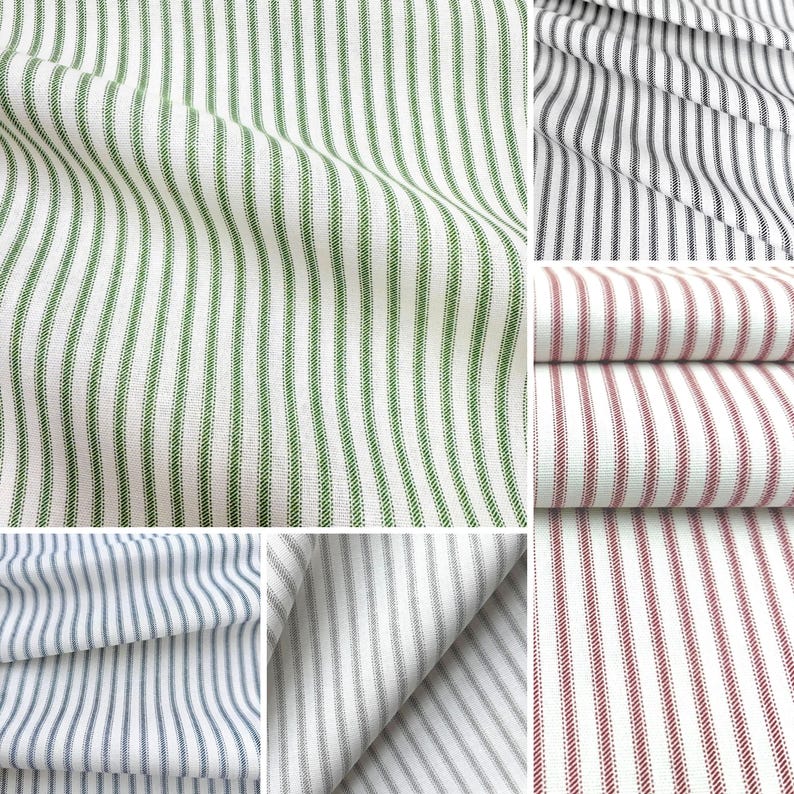 Ticking Stripe Fabric Cotton by Yard