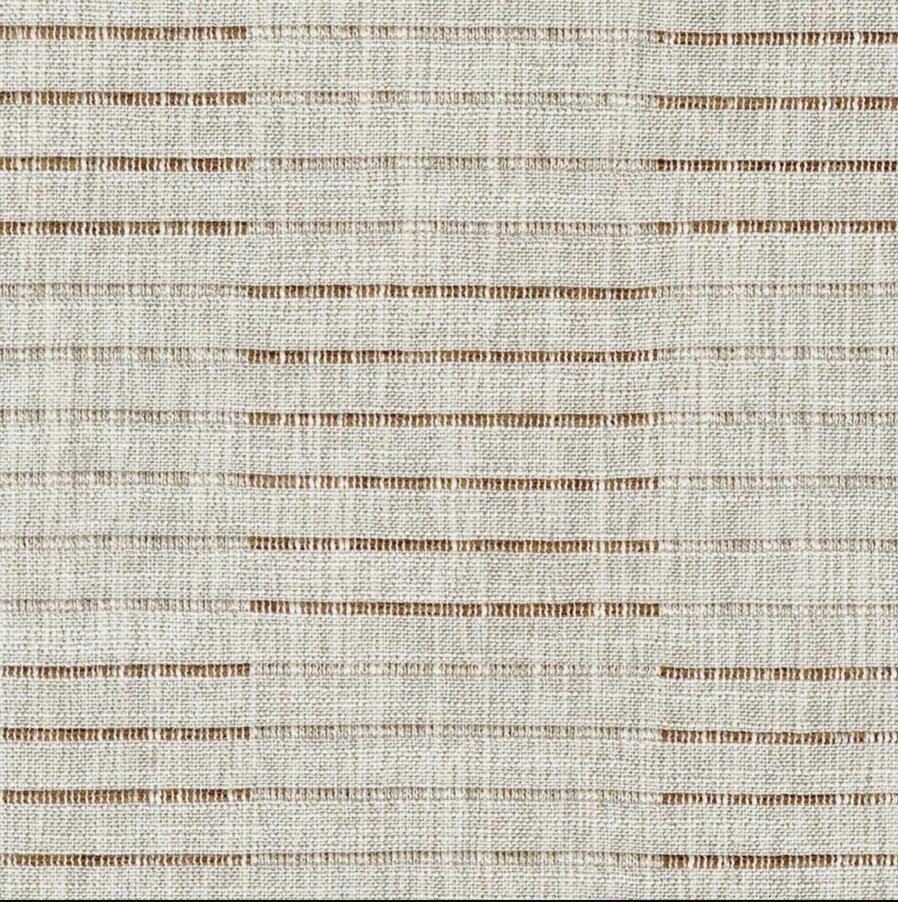 Heavy Weight Upholstery Fabric by Yard Textured Woven Checkerboard Brown Striped Neutral Fabric for Chair Seat Bench Large Scale Home Decor