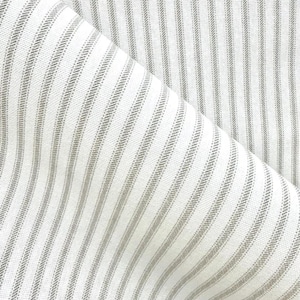 Tissu à rayures en coton au mètre, style champêtre, idéal pour la couture, housse de coussin ou rideaux. Rayures classiques, style vintage. Oatmeal