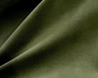 Olive Cotton Velvet Army Green Decor Project Material Dark Moss Thick Premium Yardage Long Lumbar Fabric Textured Military Green Velveteen