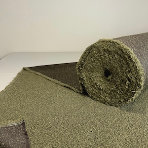 Boucle Fabric Moss Upholstery Textile Olive Nubbly Textured Green Chunky Bench Furnishing Material High Performance Upholstery Yardage Green image 6