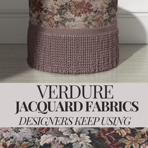 Tapestry Upholstery Fabric by the Yard Verdure Foliage Scenic Woven Textile Heavyweight Jacquard Antique Style Woodrose Sofa Chair Drapery image 14