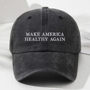 Chapeau Make America Healthy Again, chapeau brodé, chapeau MAHA, casquettes de baseball couleurs vintage, chapeau cool papa, chapeau Trump 2024, élections républicaines