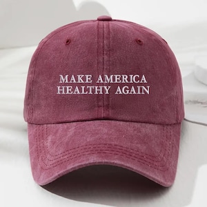 Bonnet Make America Healthy Again, bonnet brodé, chapeau MAHA