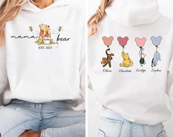 Custom Mama Bear Hoodie, Personalized Mother's Day Sweatshirt, New Mom Gift, Cozy Mama Bear Sweater, Custom Mom Hoodie with Kids Names