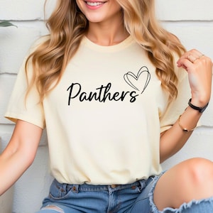 Custom Team Name Heart T-Shirt, Personalized School Spirit Tee, Custom Football Team Shirt, Sports Fan Shirt, Game Day Graphic Tees