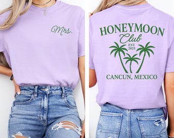 Mr and Mrs Matching Honeymoon Shirts, Custom Just Married Couple Tee, Comfort Colors Newlywed Top, Wedding Trip Gift, His and Hers Shirt