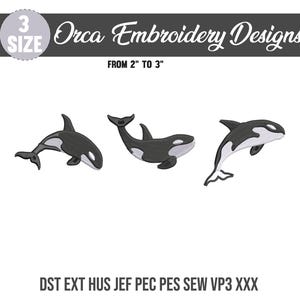 Orca Whales Embroidery Design, Killer Orca Whale Machine Embroidery Files, Digital Download, Orca Fish Machine Pattern, shop now: 70% off!