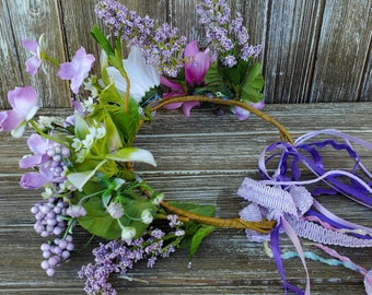 Easter Floral Crown | Spring Floral Crown | Purple Floral Crown | Ostara Floral Crown | Flower Crown
