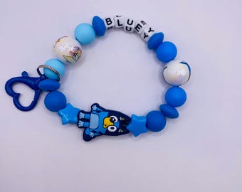 Bluey dog keychain