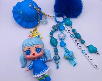 Blue Berry Muffin Strawberry Shortcake Bag Charm
