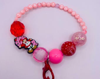 Strawberry Girl Keychain Accessory