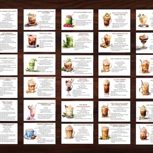 32 CAFÉ GLACÉ Recette Mocktail Gourmet Chocolat sans alcool Mariage Anniversaire Boisson Célébration Expresso Anniversaire barista Soirée d'été