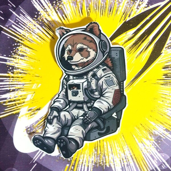 Sticker of an Astronaut Dog ,Space, astronaut, sciencie fiction,cool,vinyl white transparent sticker, funny, aesthetic,galaxy sticker, puppy