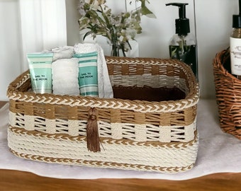 Brown and Beige Container