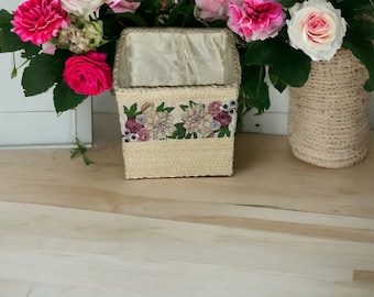 Handmade Container with Flower Pattern