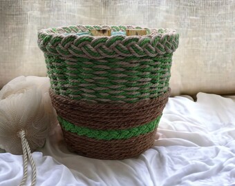 Green and Beige Container
