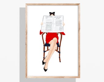 Fashion News Illustration Art Print