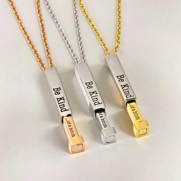 Collier Be Kind Of A B*tch, Cadeau inspirant, Bijoux Be Kind Of A, Collier gravé, Cadeau pour la fête des Mères, Cadeau meilleure amie, Cadeau pour elle