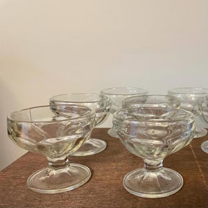 Vintage Federal Glass Pressed Footed Dessert Cups, Ice Cream Dishes, Sorbet Cups, Cups Sold Separately