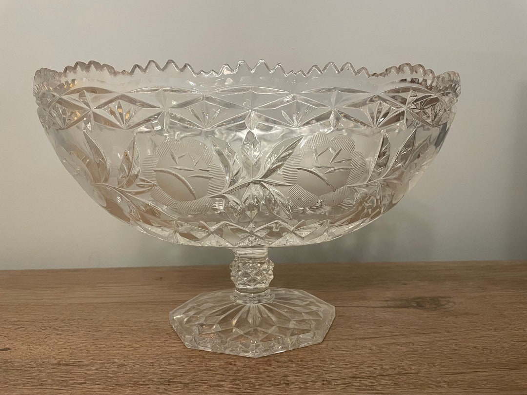 Glass Footed Bowl Lge