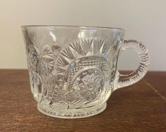 Vintage Smith Glass Pinwheel & Stars Punch Cup