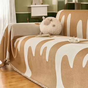 Stylish Couch Cover/Nordic Style Couch Slipcover/Soft Chenille Sofa Cover/Living Room Sofa Cover/Home Decor/Through Blanket/Gift For Her