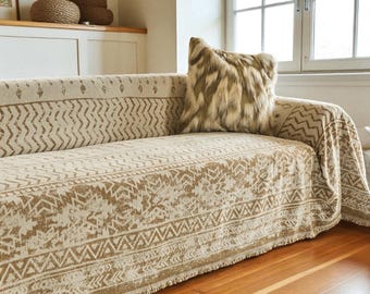 Modern Couch Cover/Chenille Sofa Slipcover/Soft Couch Cover/Washable Sofa Cover
