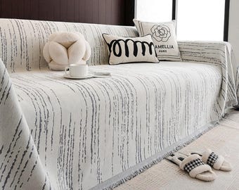 Soft Chenille Sofa Cover, All-Season Washable Couch Slipcover