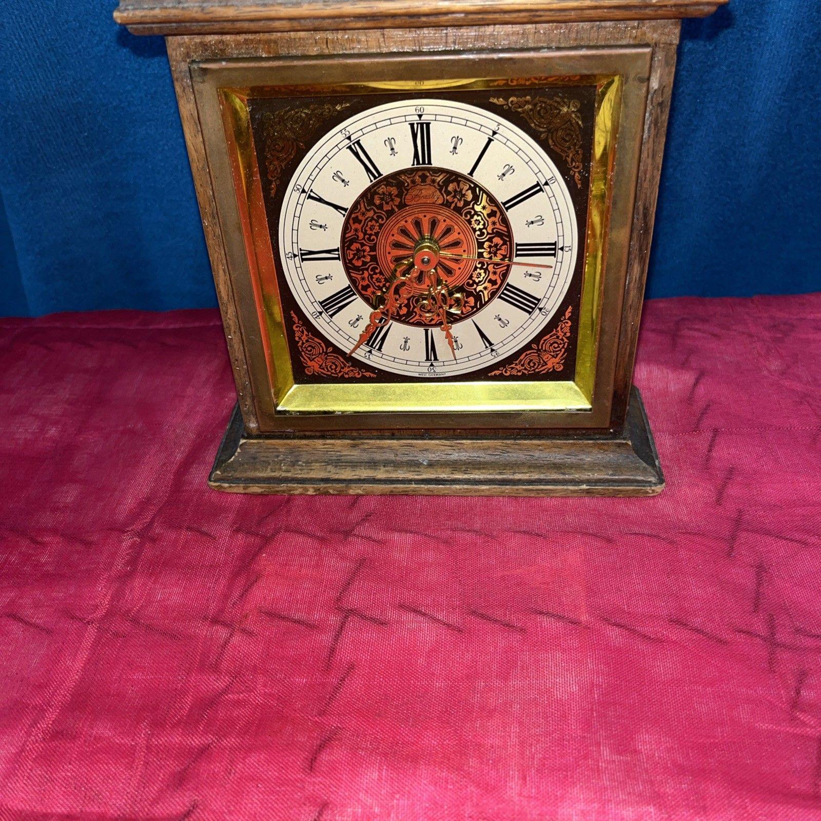 Antique Bradley 6 Mantle Alarm Clock. Made in West Germany. Fully