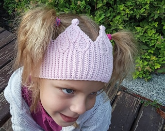 Crochet Crown Headband Pattern – Knit-Look Princess Tiara (PDF Pattern)